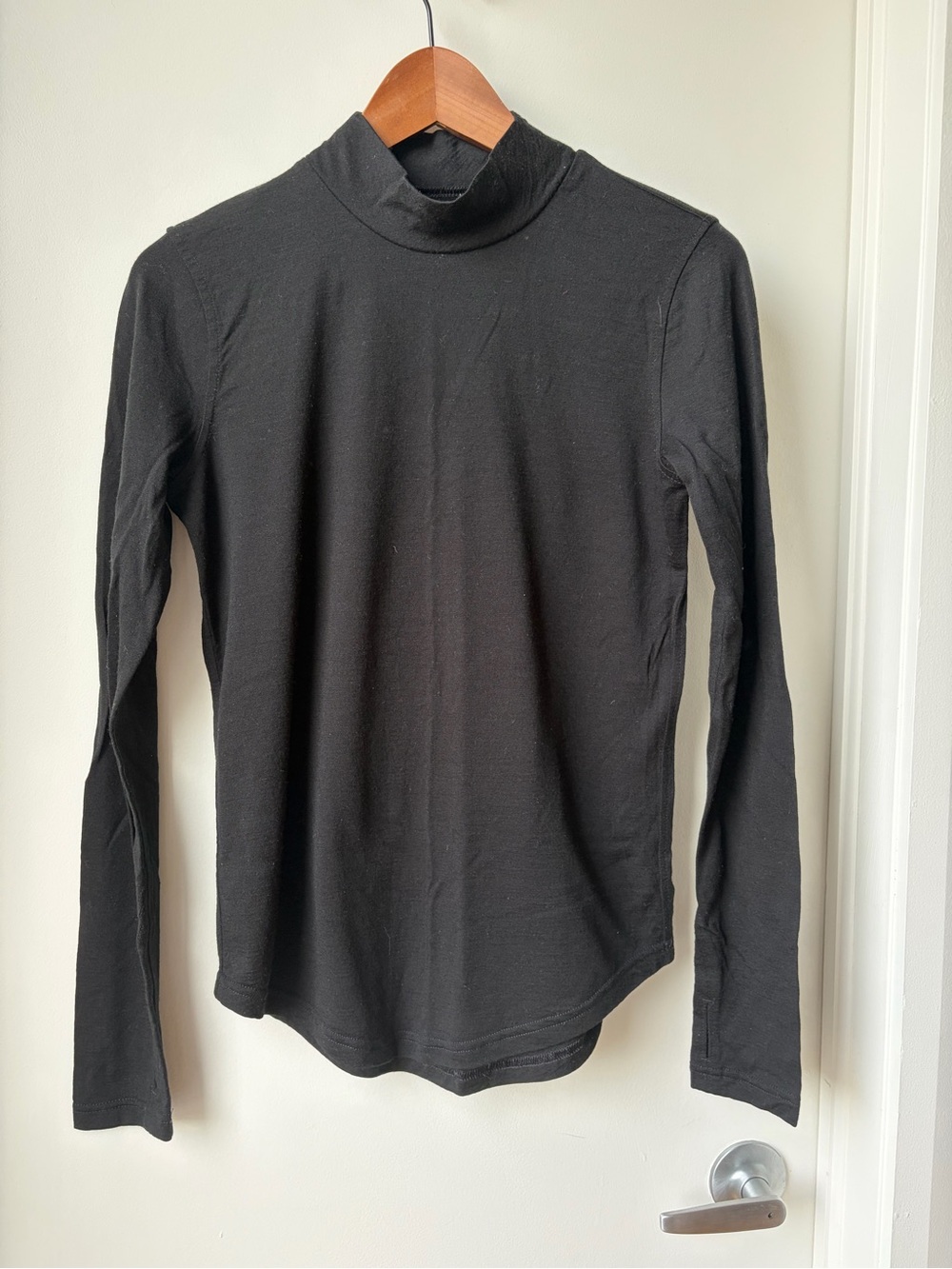 lululemon athletica Black Long-Sleeve Mock Neck Top